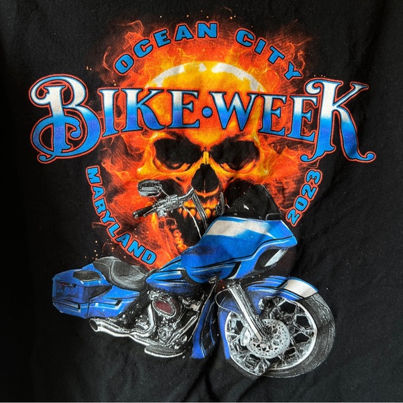 Unbranded Ocean City, MD 2023 Bike Week T-Shirt (XL-Black) - Picture 2 of 4
